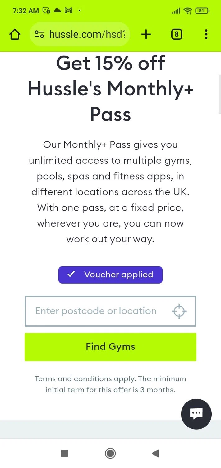 Hussle promo code screenshot showing code HSD150174NQU applied at Hussle checkout page. Uploaded by SimplyCodes community member luisaballera on Feb 10, 2025