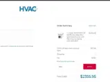 HVAC365 coupon verification screenshot