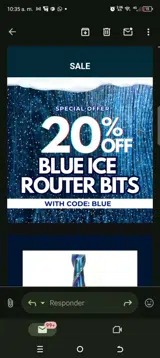 Blue coupon verification screenshot