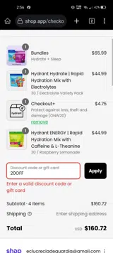 20OFF coupon verification screenshot