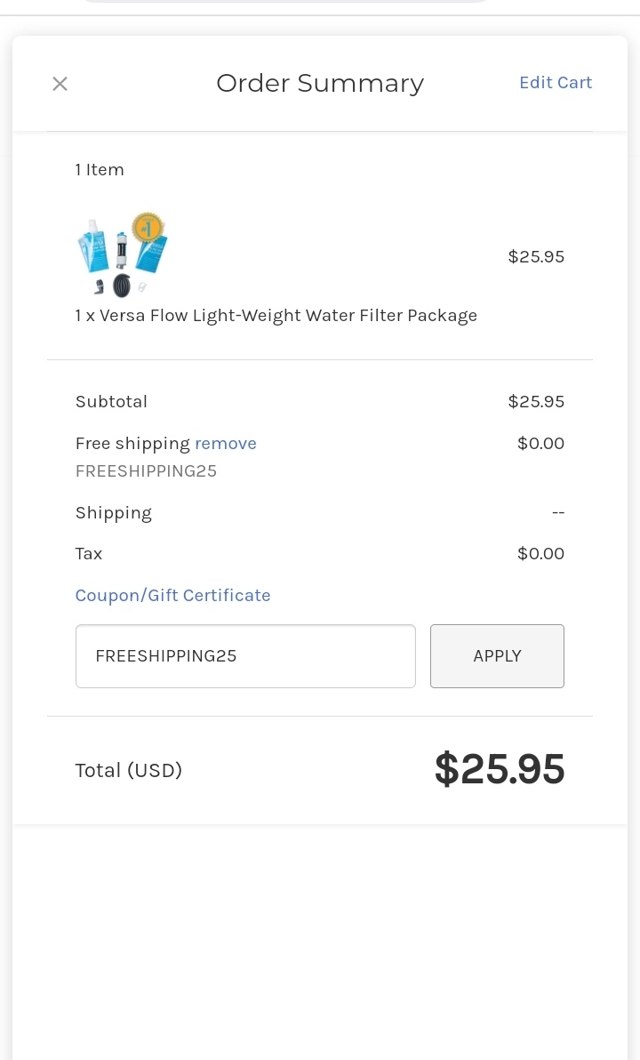 HydroBlu checkout page showing HydroBlu coupon code box | Screenshot taken by SimplyCodes community member on May 25, 2022
