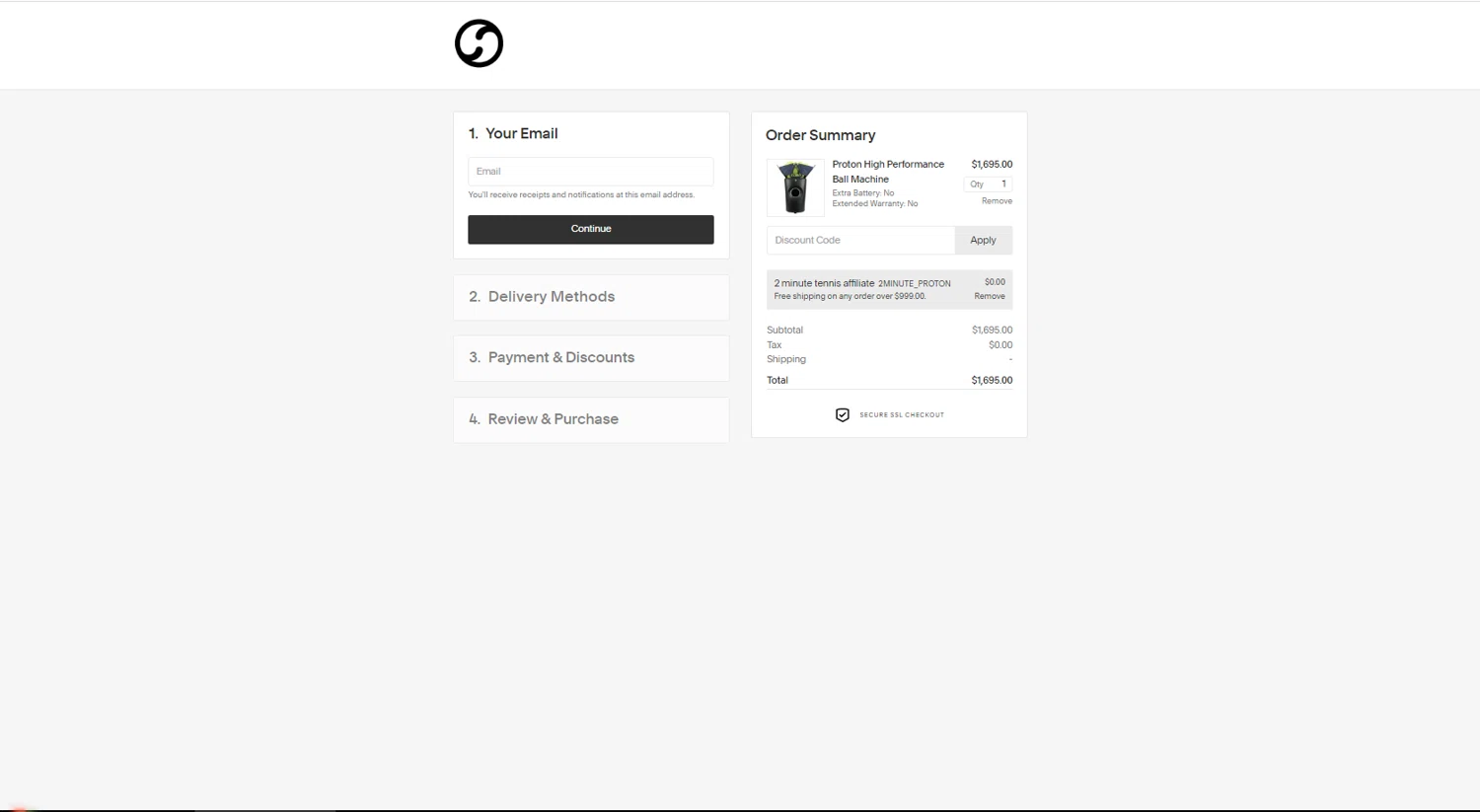 Hydrogen Sports checkout page showing Hydrogen Sports discount code box | Screenshot taken by SimplyCodes community member on Feb 7, 2024