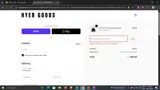 Hyer Goods coupon verification screenshot