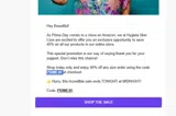 PRIME40 coupon verification screenshot