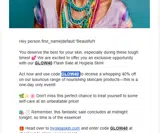 GLOW40 coupon verification screenshot
