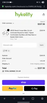 FD coupon verification screenshot