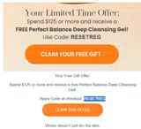 RESETREG coupon verification screenshot