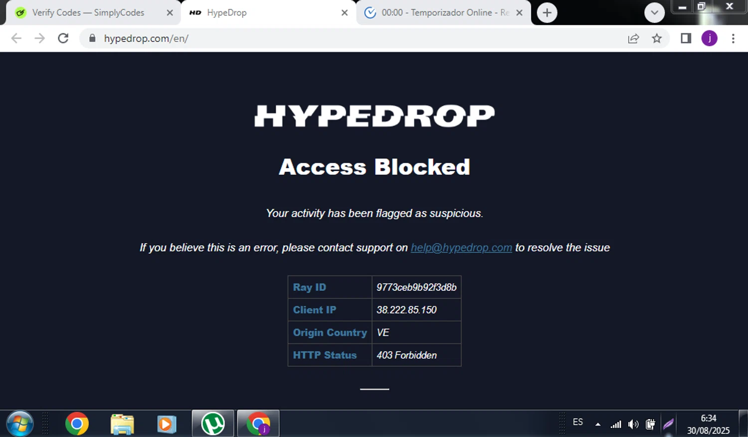 HypeDrop promo code screenshot showing code 25FREE applied at HypeDrop checkout page. Uploaded by SimplyCodes community member QuestScholar4095 on Aug 30, 2025