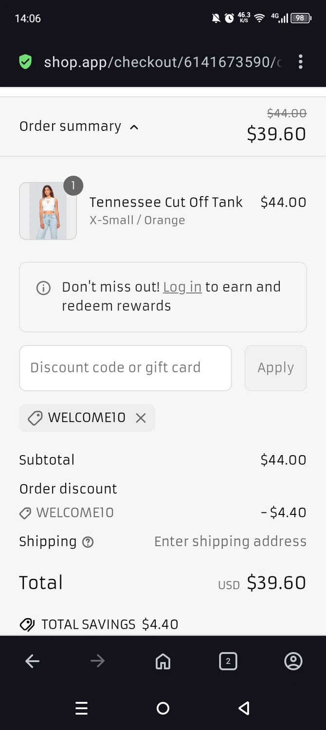 Hype & Vice promo code screenshot showing code WELCOME10 applied at Hype & Vice checkout page. Uploaded by SimplyCodes community member Olivatle37 on Jun 2, 2025