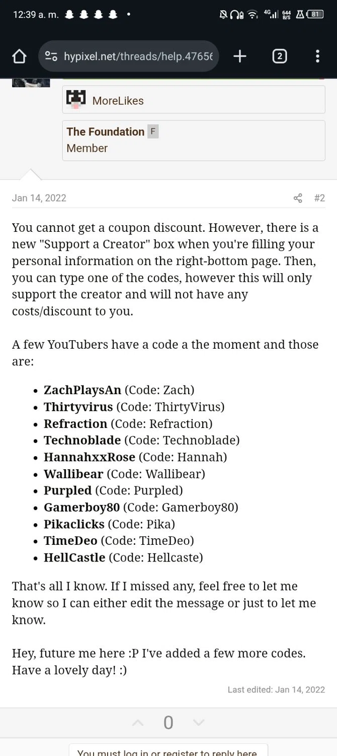 Hypixel discount code screenshot showing code Zach applied at Hypixel checkout page. Uploaded by SimplyCodes community member Sasuk3 on Oct 12, 2025