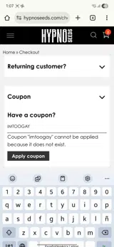 IMTOOGAY coupon verification screenshot