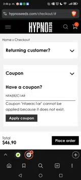 NFAERZC1AR coupon verification screenshot