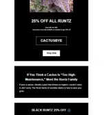 CACTUSBYE coupon verification screenshot