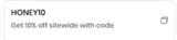 HONEY10 coupon verification screenshot