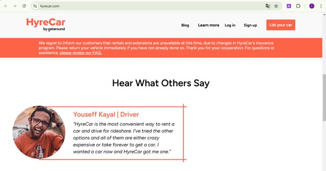 HyreCar checkout page showing HyreCar promo code box | Screenshot taken by SimplyCodes community member on Feb 19, 2025