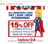 LABOR24 coupon verification screenshot