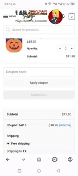 Hal15 coupon verification screenshot