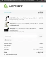 YEFFRY coupon verification screenshot
