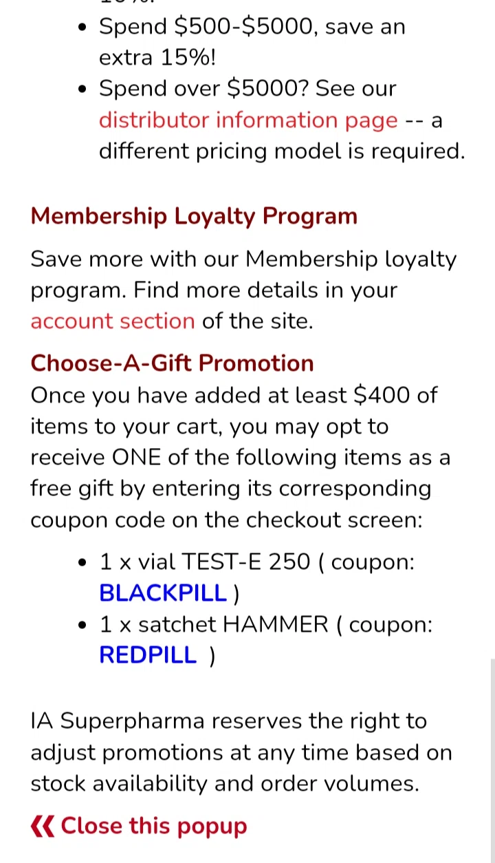 IA Superpharma checkout page showing IA Superpharma promo code box | Screenshot taken by SimplyCodes community member on Mar 23, 2023