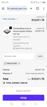 MIGHTY500 coupon verification screenshot