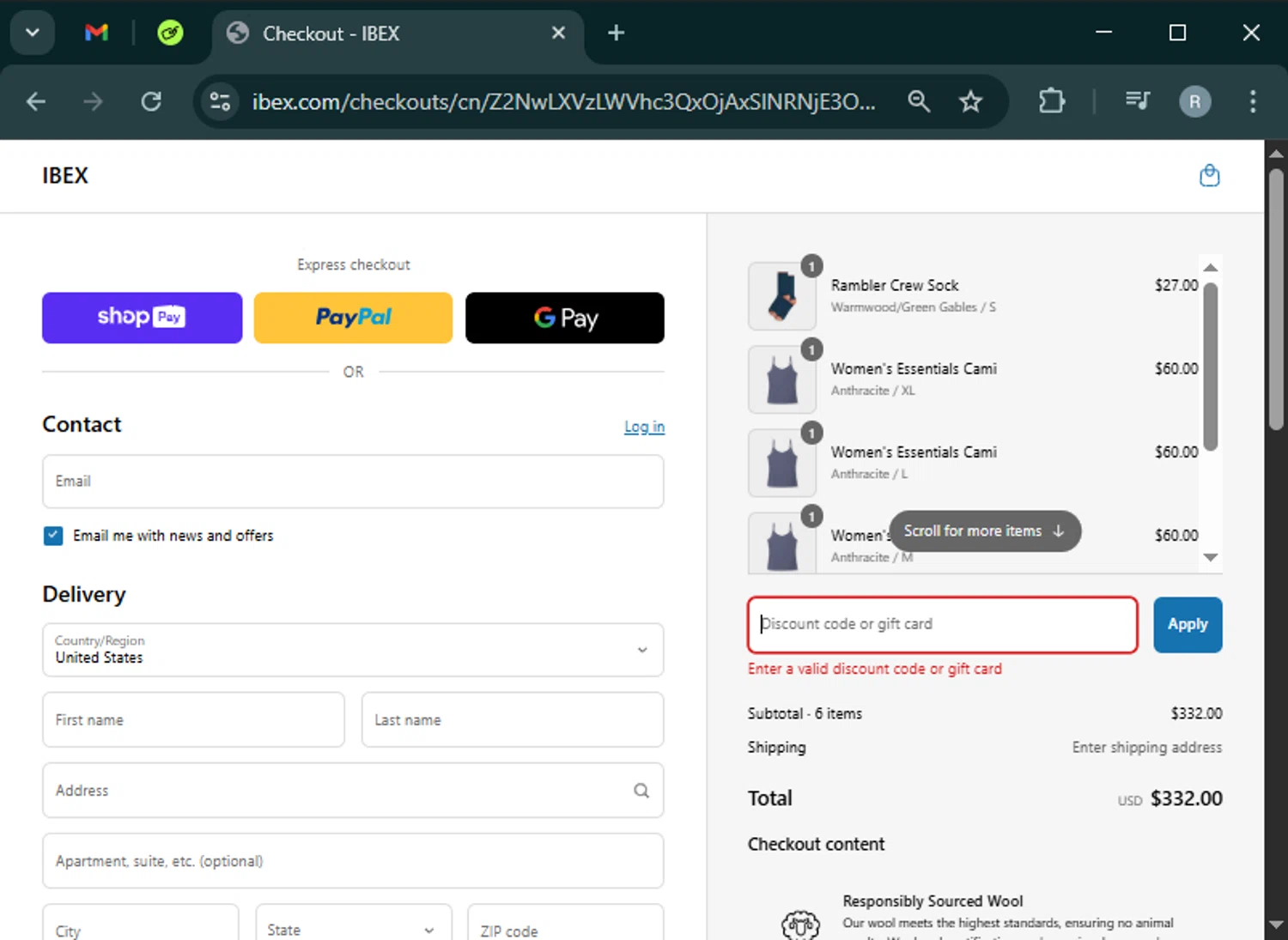 Ibex promo code screenshot showing code FRIENDS2025 applied at Ibex checkout page. Uploaded by SimplyCodes community member PrimeWhiz5416 on Apr 25, 2025