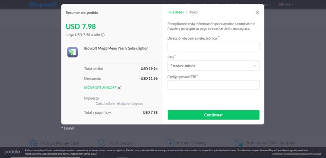 iBoysoft Data Recovery checkout page showing iBoysoft Data Recovery coupon code box | Screenshot taken by SimplyCodes community member on Nov 10, 2024