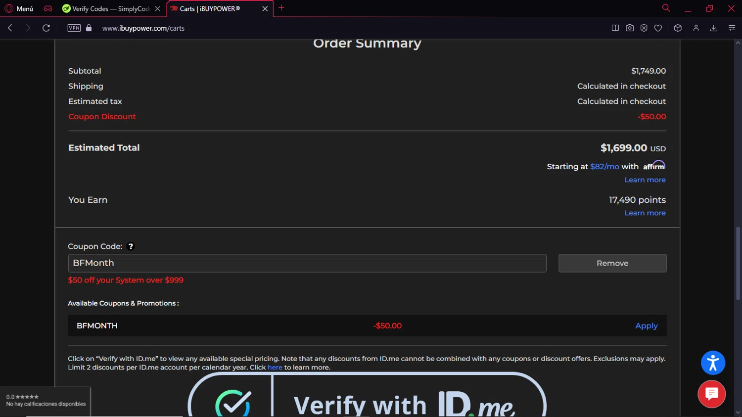 where to use iBuyPower promo code box