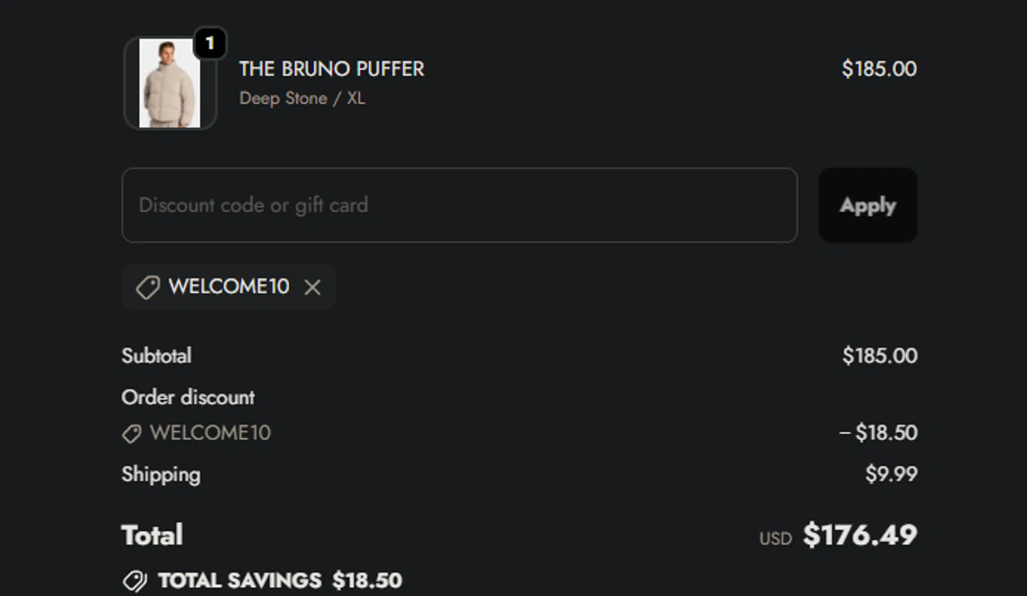 Icon. Amsterdam discount code screenshot showing code welcome10 applied at Icon. Amsterdam checkout page. Uploaded by SimplyCodes community member FIREINTHEHOLE on Oct 14, 2025