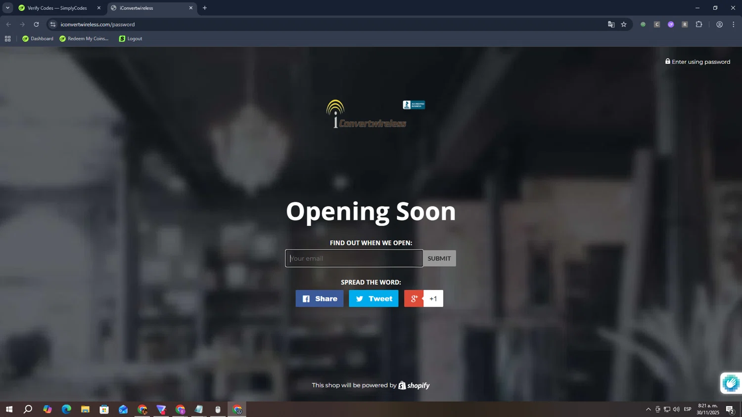iConvertwireless promo code screenshot showing code A9KK applied at iConvertwireless checkout page. Uploaded by SimplyCodes community member EpicNavigator6529 on Nov 30, 2025