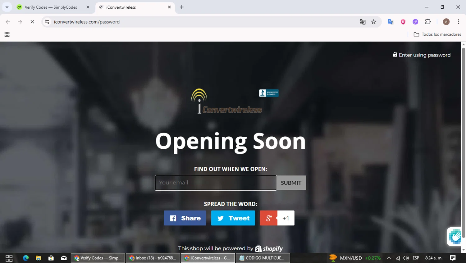 iConvertwireless promo code screenshot showing code A9KK applied at iConvertwireless checkout page. Uploaded by SimplyCodes community member SavingsBoss991 on Nov 30, 2025