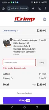 topstore coupon verification screenshot