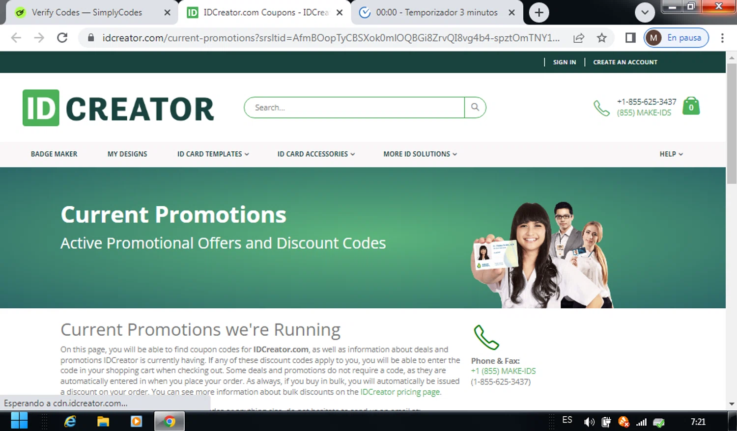 IDCreator.com discount code screenshot showing code NEWCUSTOMER applied at IDCreator.com checkout page. Uploaded by SimplyCodes community member SwiftDefender9897 on Jun 9, 2025