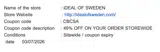 CBCSA coupon verification screenshot