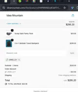 janelle1 coupon verification screenshot