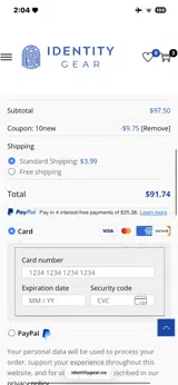 10new coupon verification screenshot