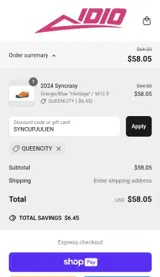SYNCUPJULIEN coupon verification screenshot