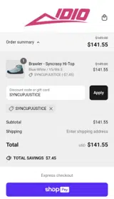 SYNCUPJUSTICE coupon verification screenshot