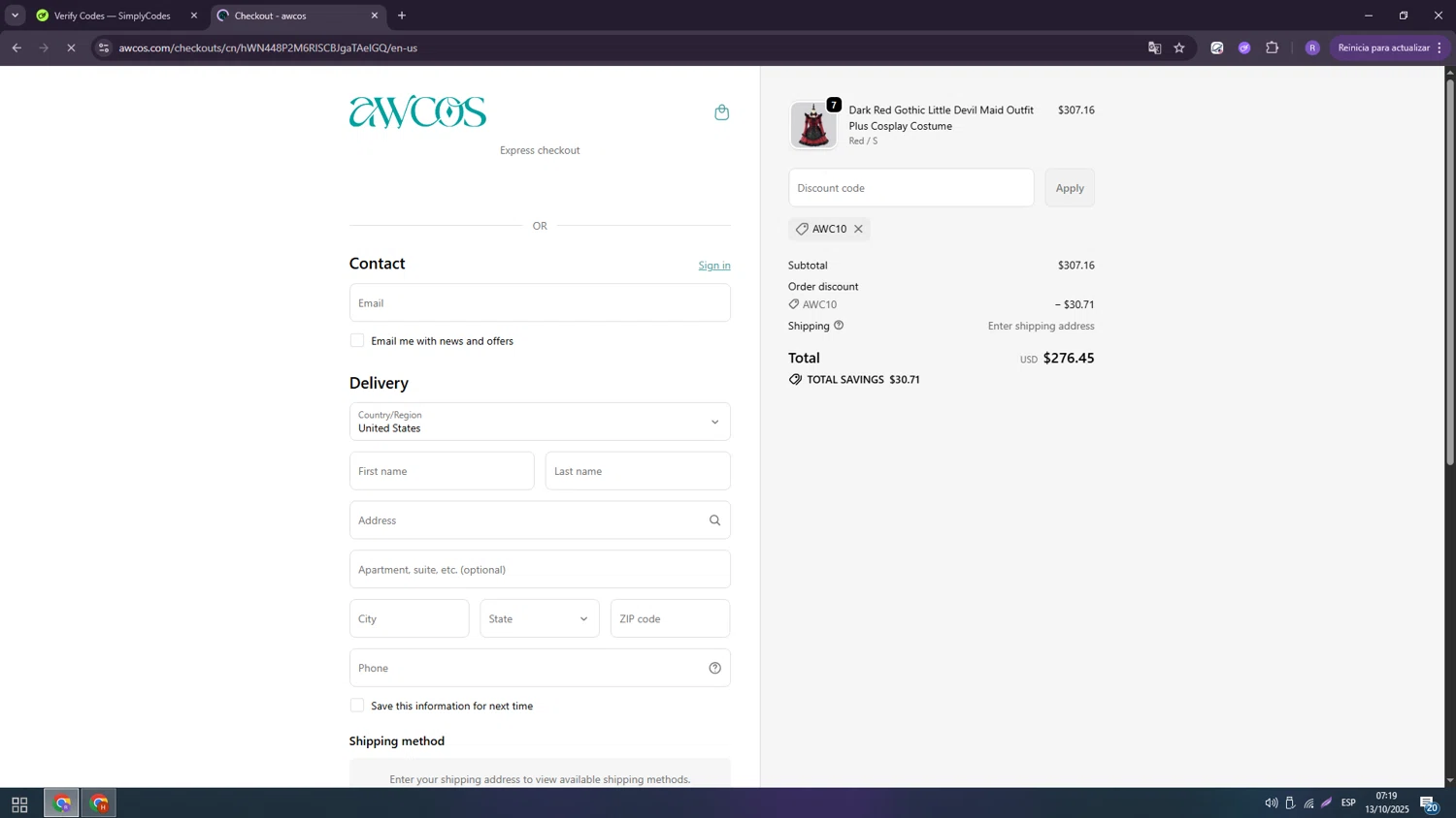 Idlewild promo code screenshot showing code clearviewfcu applied at Idlewild checkout page. Uploaded by SimplyCodes community member usenameee on Oct 13, 2025