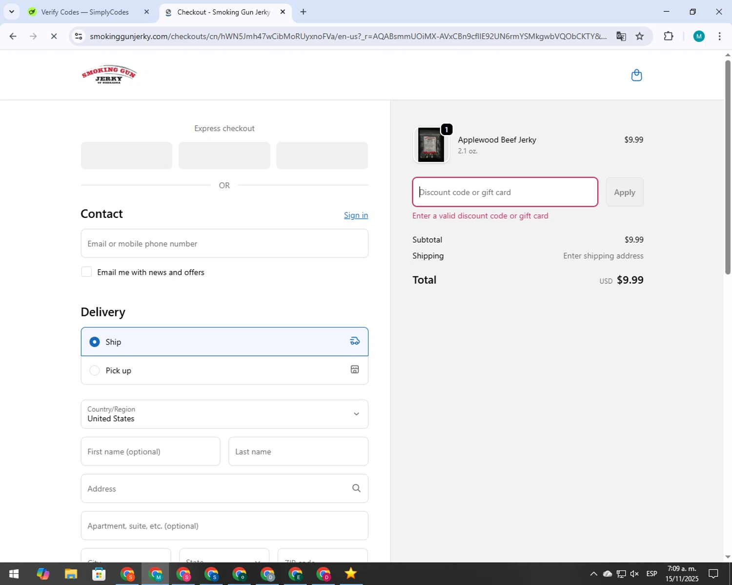 I Fax App promo code screenshot showing code SIMPLYCODES20 applied at I Fax App checkout page. Uploaded by SimplyCodes community member 000005 on Nov 15, 2025