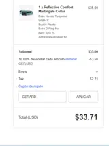 GERARD coupon verification screenshot