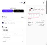 iFLY Luggage coupon verification screenshot