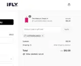 iFLY Luggage coupon verification screenshot