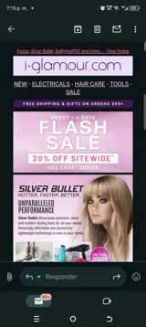 20site coupon verification screenshot