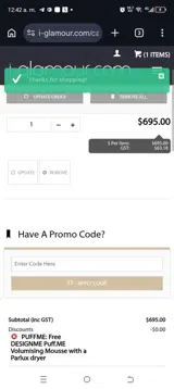 Puffme coupon verification screenshot