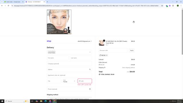iGoNatural checkout page showing iGoNatural promo code box | Screenshot taken by SimplyCodes community member on Sep 23, 2025