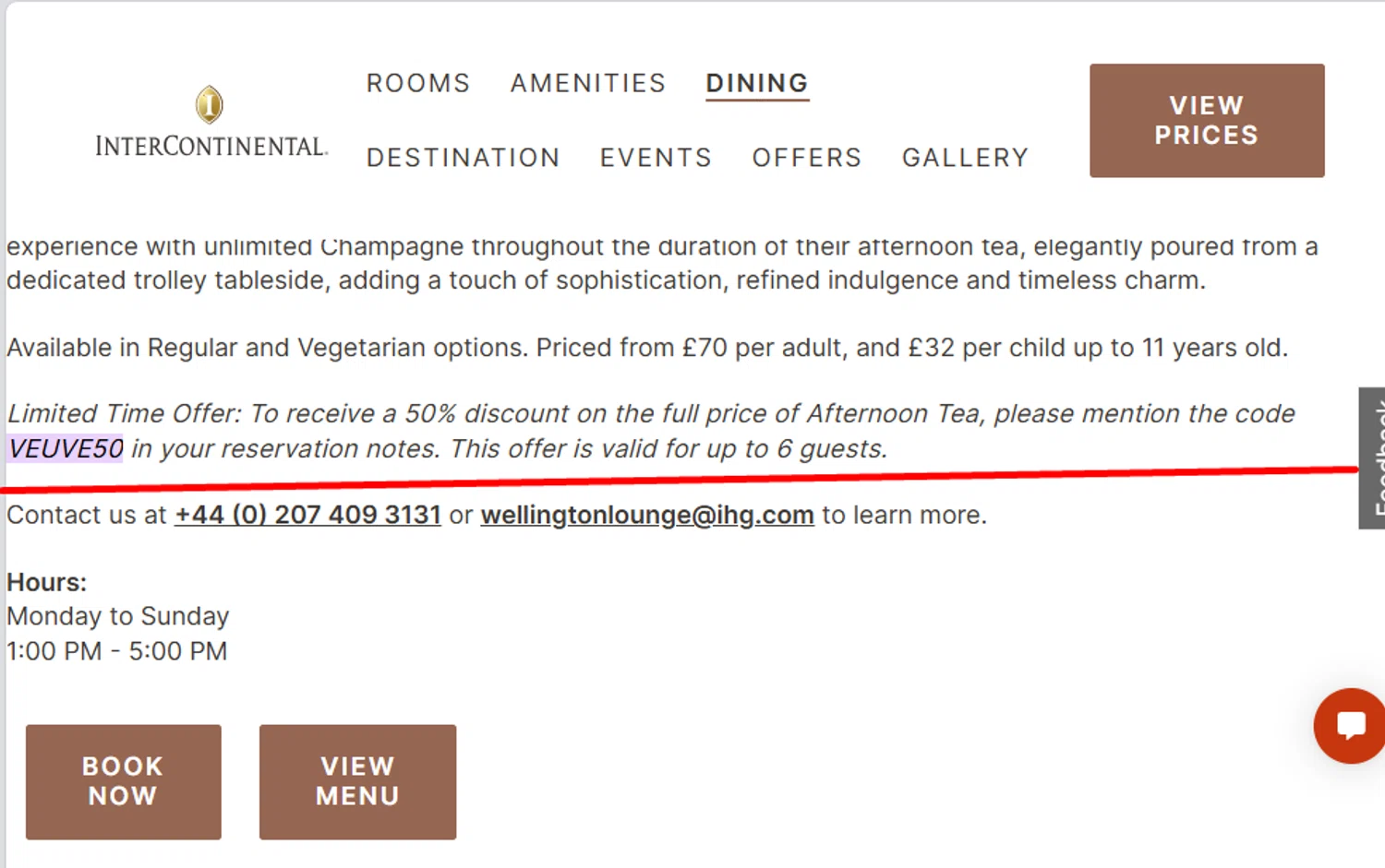 IHG discount code screenshot showing code VEUVE50 applied at IHG checkout page. Uploaded by SimplyCodes community member carmennoviko on Oct 8, 2025