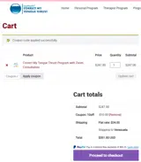 10off coupon verification screenshot