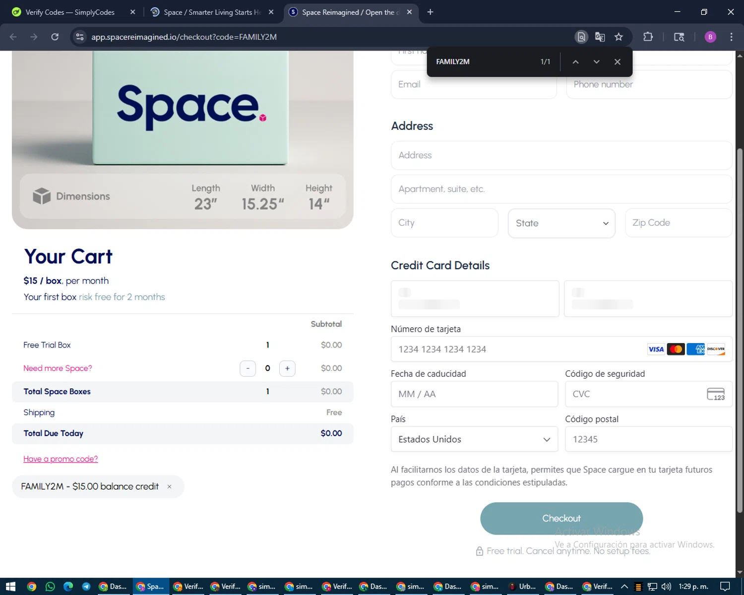 IKEA discount code screenshot showing code FAMILY2M applied at IKEA checkout page. Uploaded by SimplyCodes community member travisscott on Aug 16, 2025