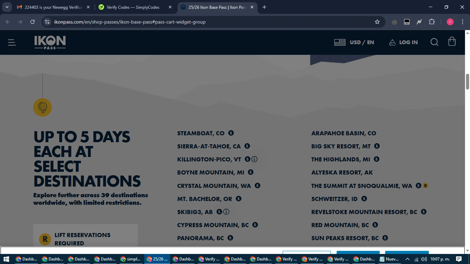Ikon Pass checkout page showing Ikon Pass promo code box | Screenshot taken by SimplyCodes community member on Mar 27, 2025
