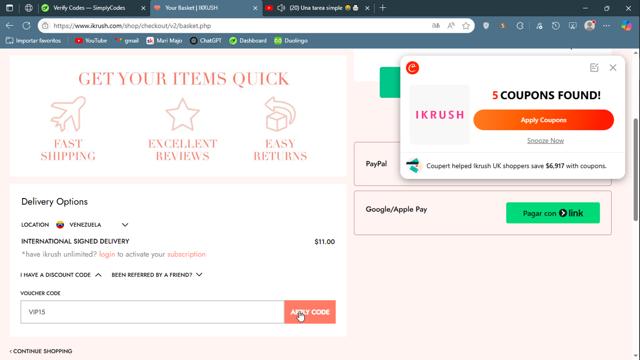 Ikrush checkout page showing Ikrush promo code box | Screenshot taken by SimplyCodes community member on Jun 26, 2025
